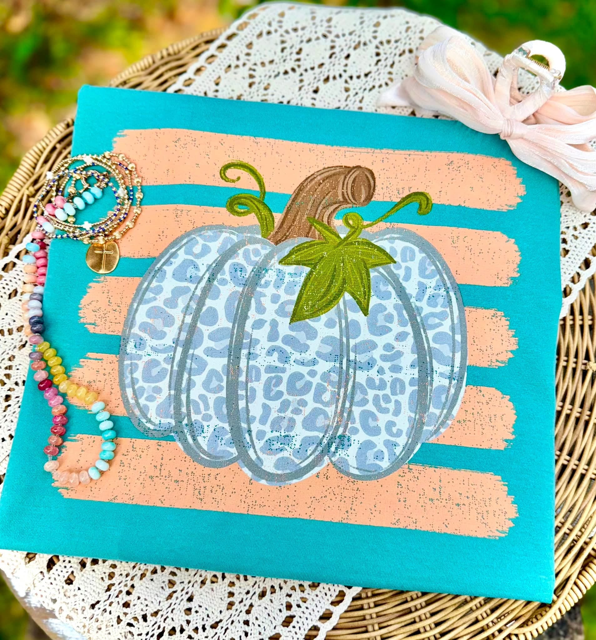 Leopard Pumpkin Graphic T-Shirt