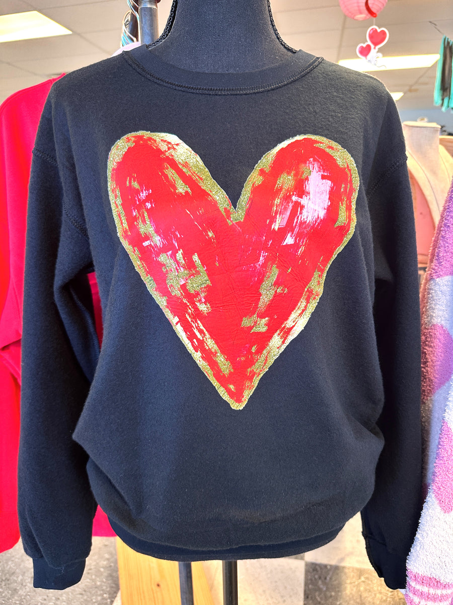 *LIMITED EDITION* Inside-Out Foil Heart Sweatshirt