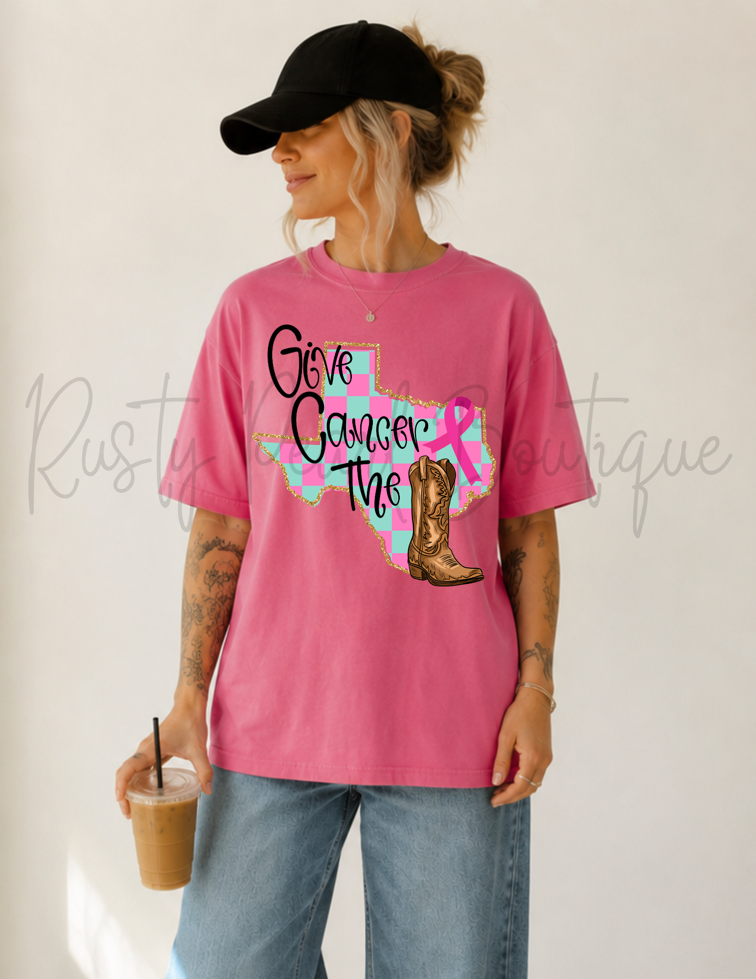 Give Cancer The Boot Graphic T-Shirt