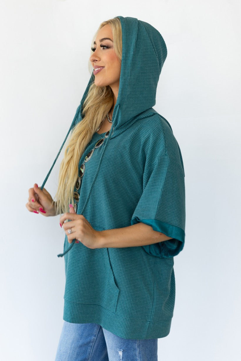 Cozy Meets Cool Pull Over - Teal