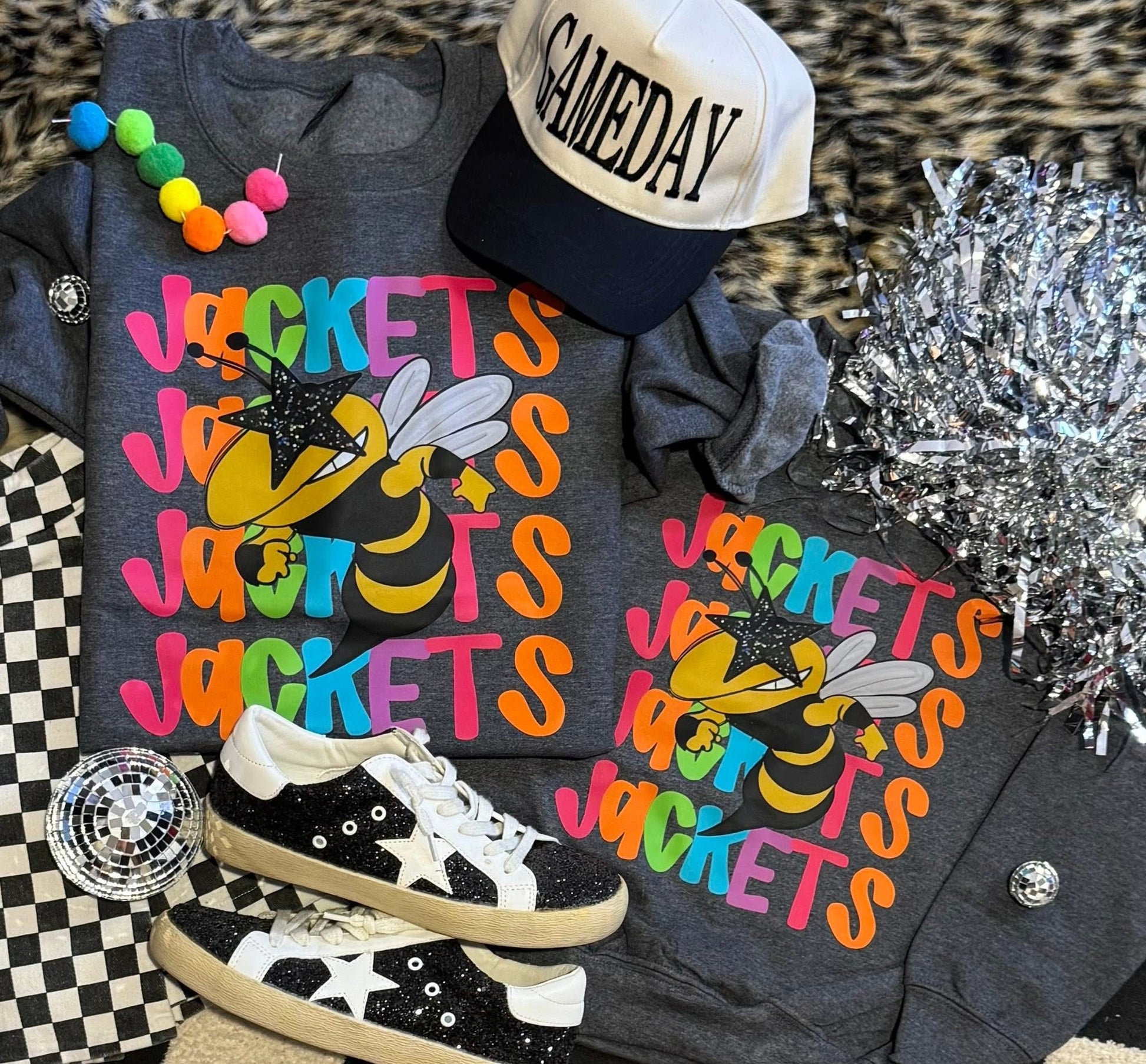 Jackets Neon Mascot Graphic Sweatshirts
