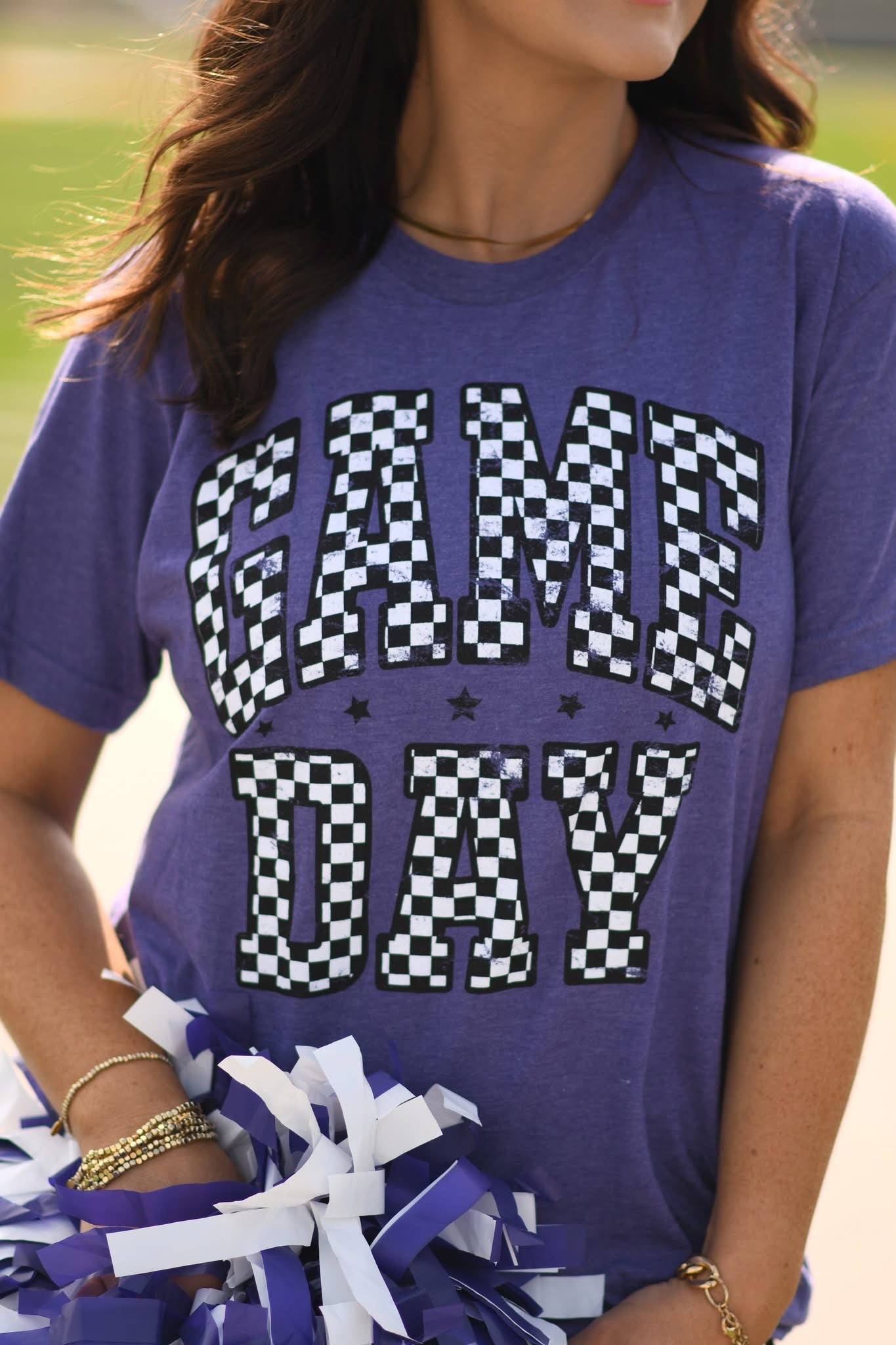 Checker Game Day - Custom Color Graphic T-Shirt