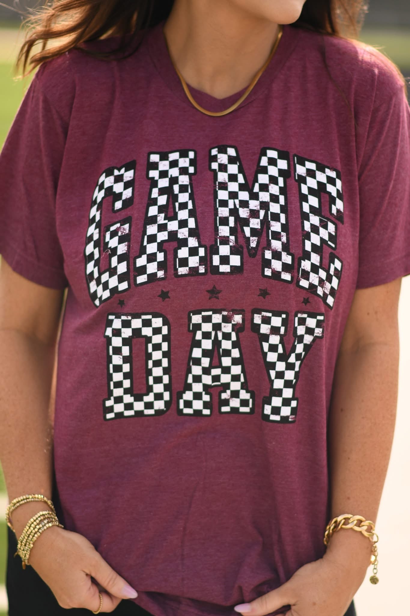 Checker Game Day - Custom Color Graphic T-Shirt