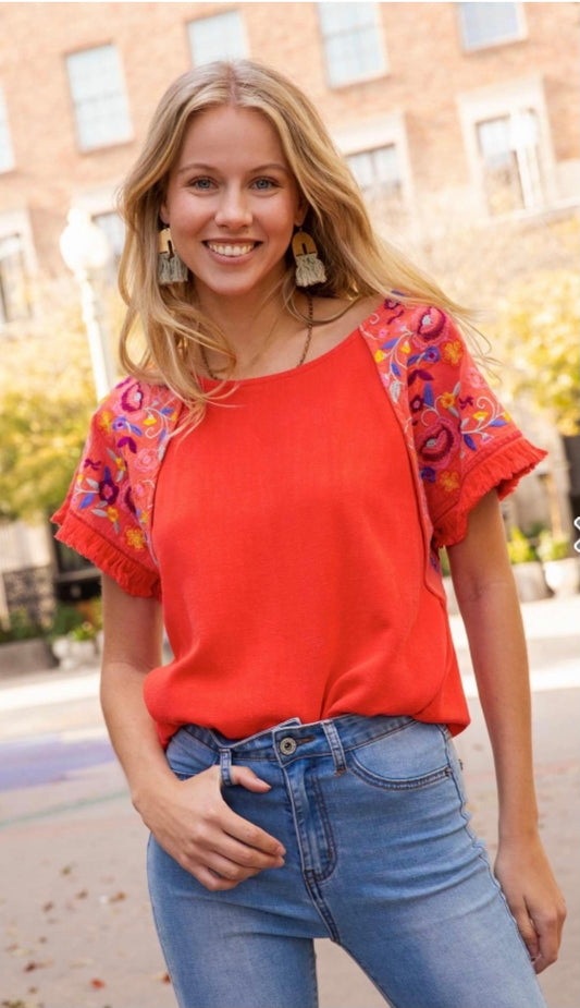Forever and Bloom Embroidery Blouse