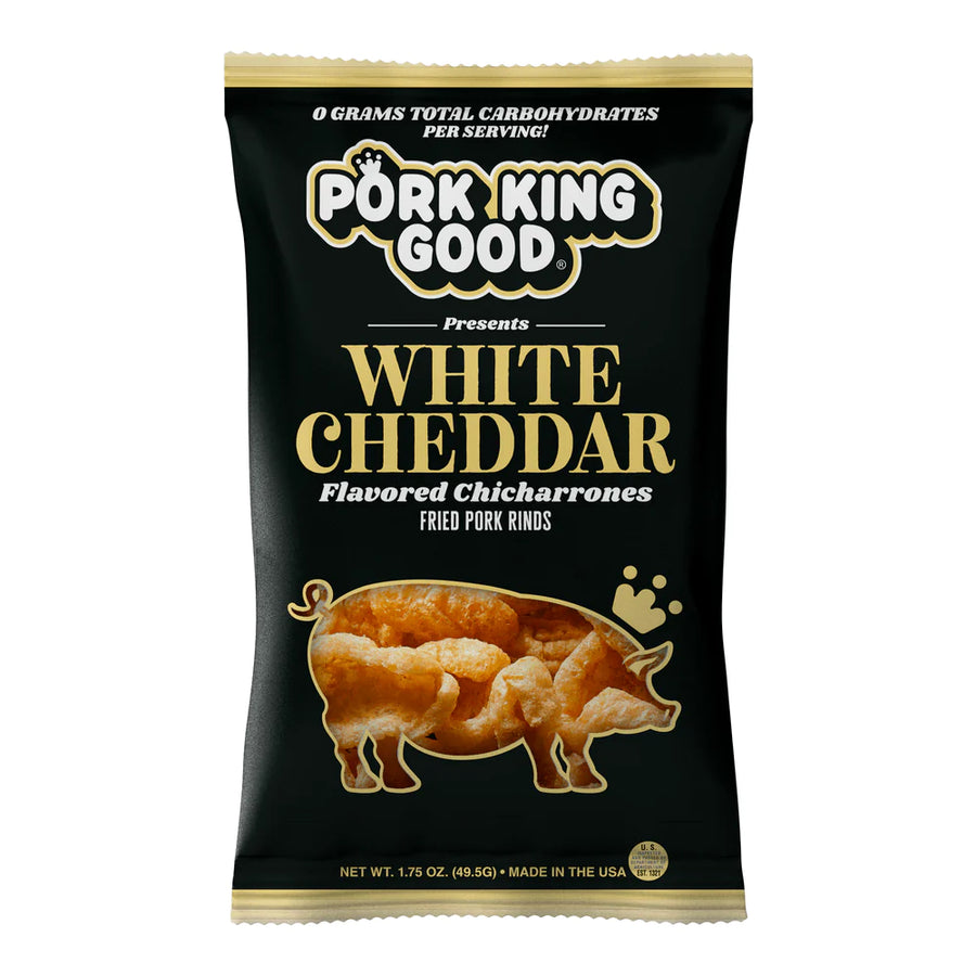 Pork King Good Pork Rinds- White Cheddar
