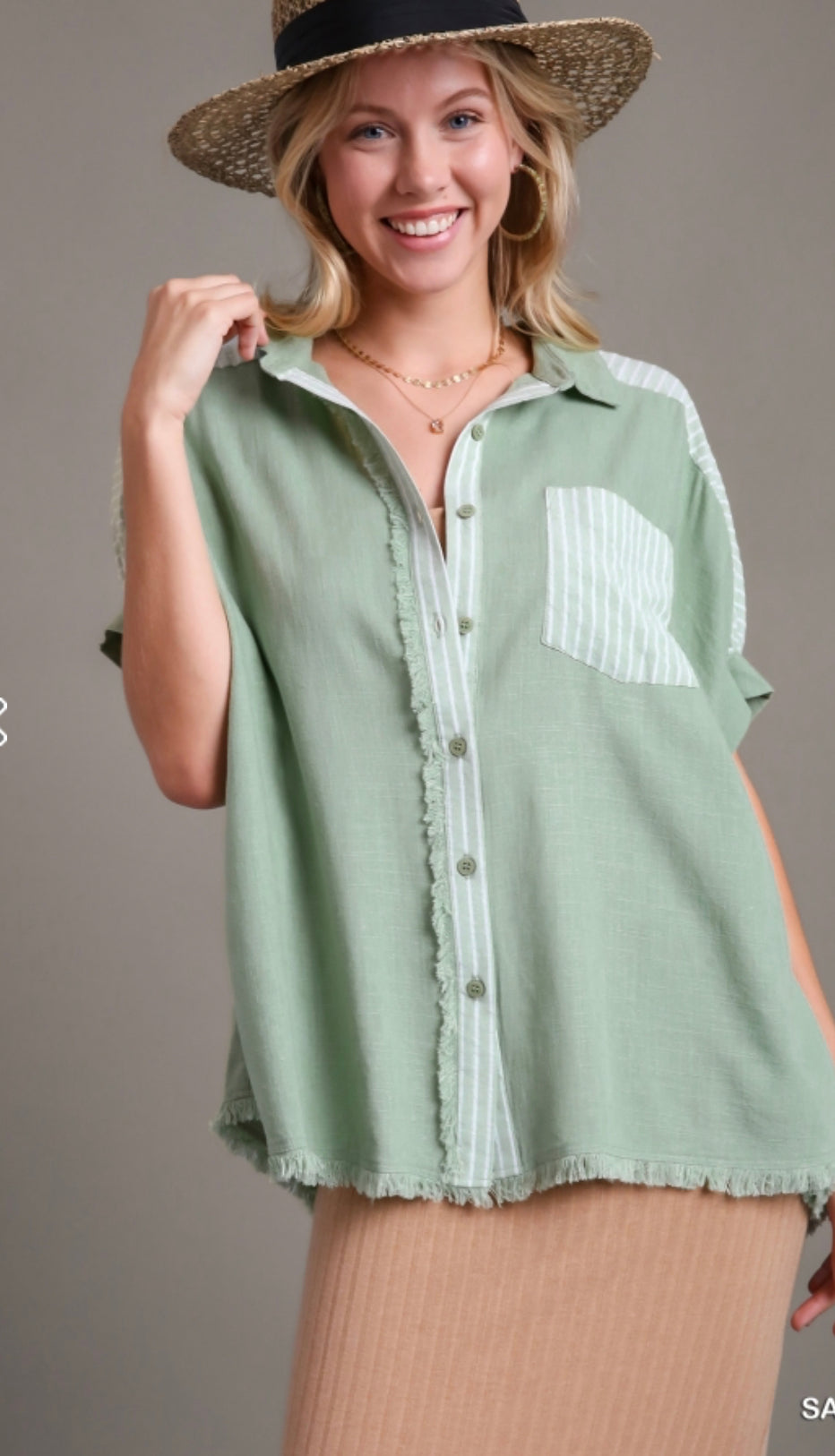 What You Are Waiting For Buttoned Top