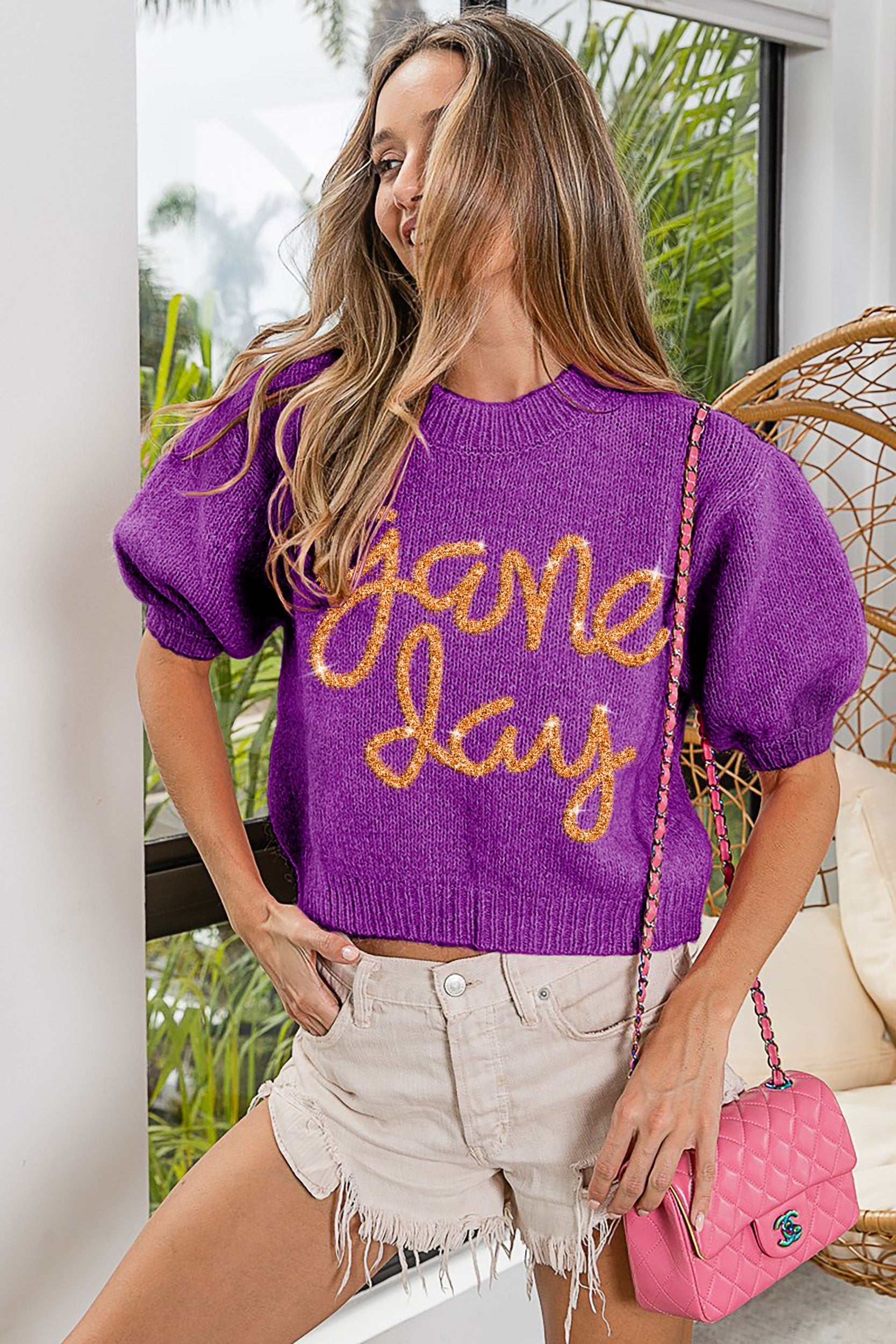 Game Day Puff Sleeve Sweater