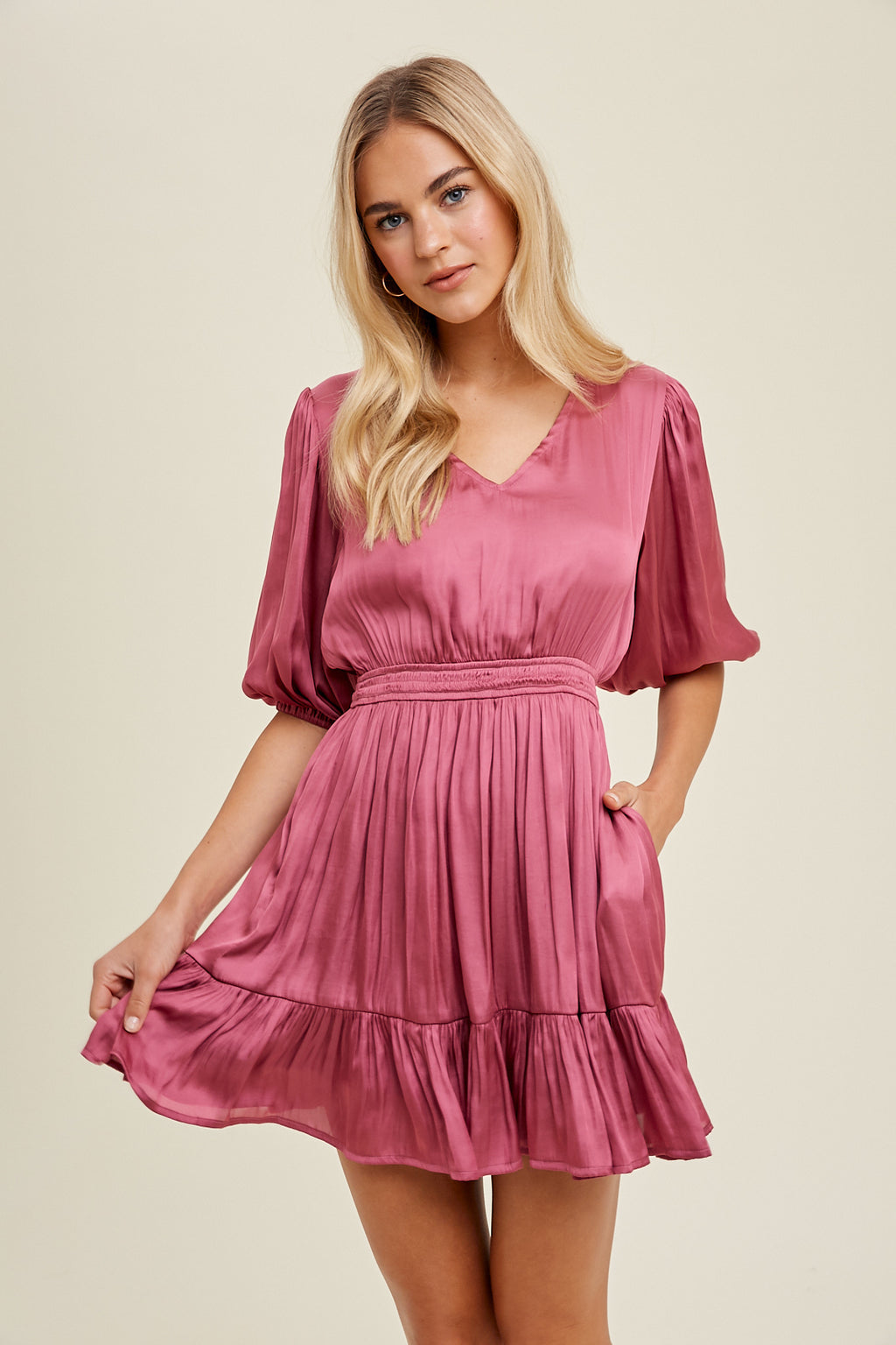 Found Love At Last Satin Mini Dress