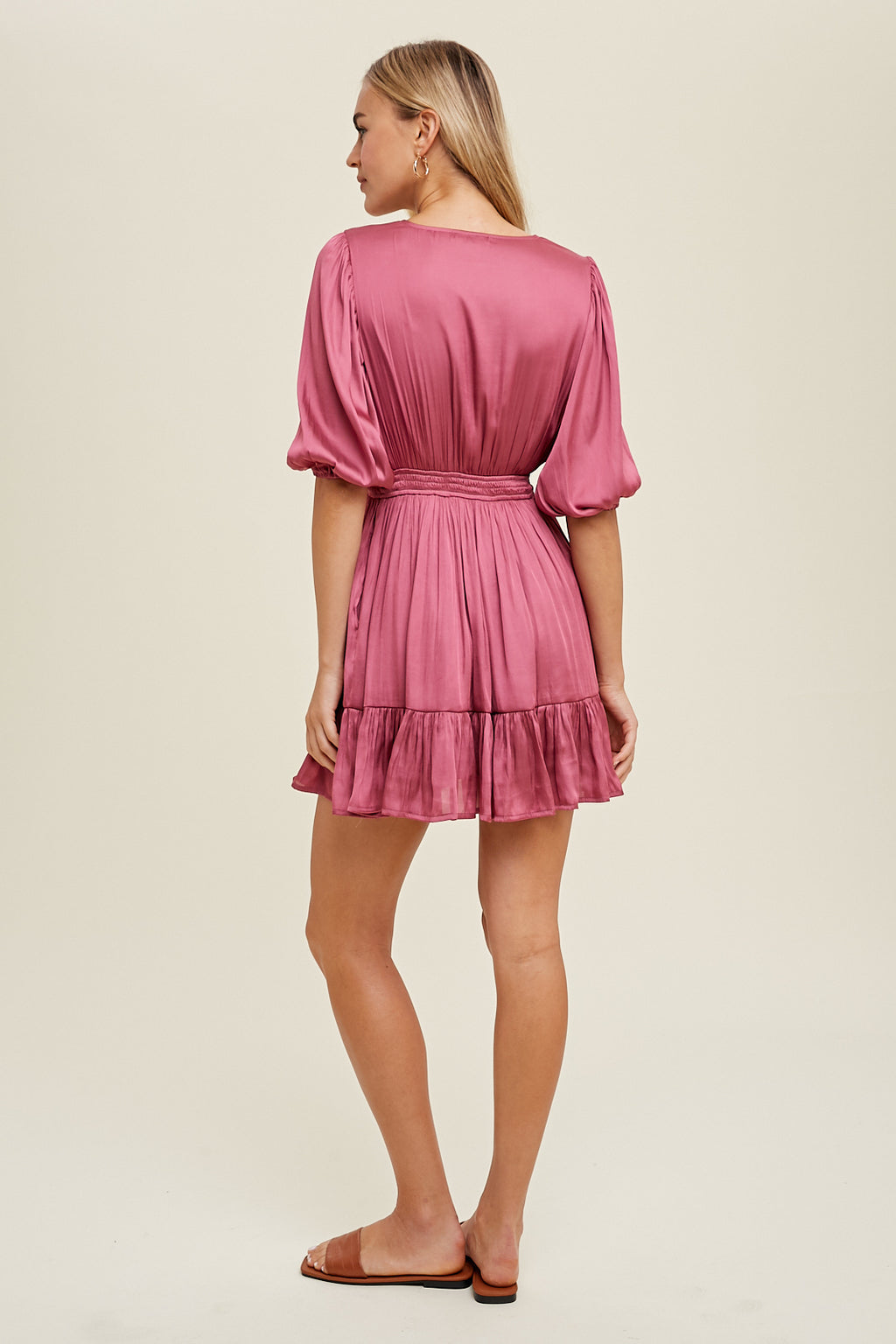 Found Love At Last Satin Mini Dress