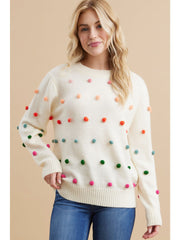 New In Town Pom-Pom Knit Sweater