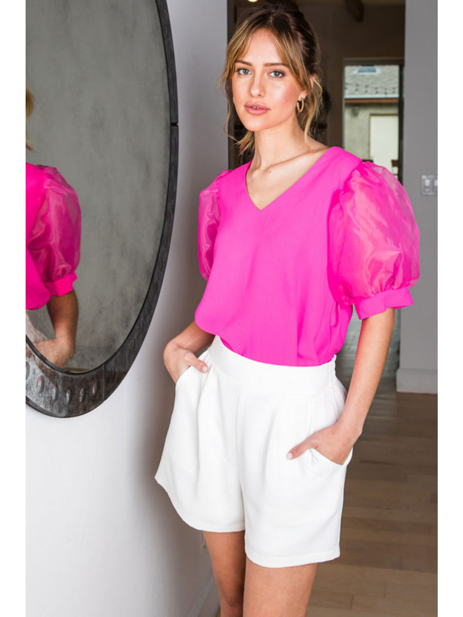 Gentle Touch Hot Pink Blouse