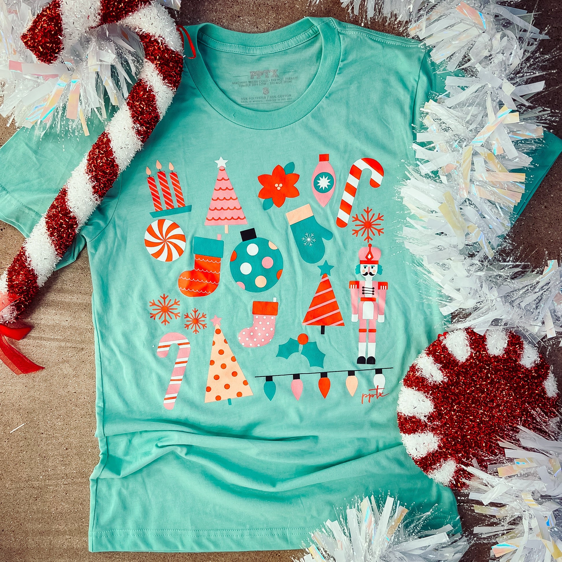 Mint Christmas Fun Tee