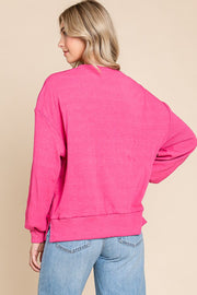 In My Element Ribbed Top - Pink & Mint