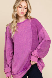 Call Me Cozy Mineral Wash Long Sleeve Top