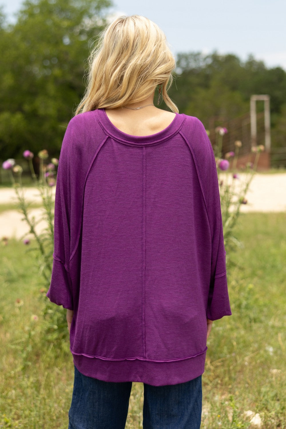 Effortless Flowy and Flattering Top-Berry