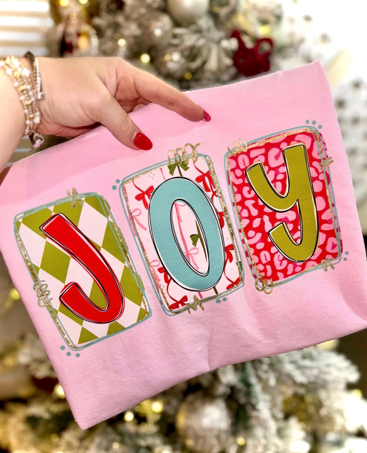 Preppy Joy Block Doodle Graphic T-Shirt