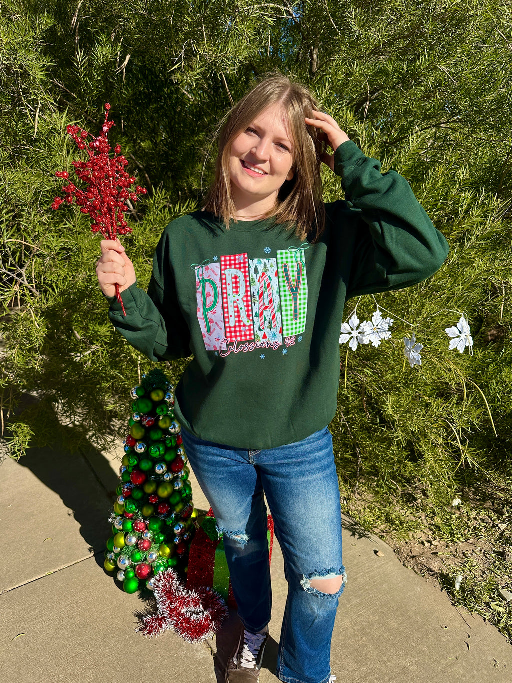 Joy, Grace, Pray, Believe Graphic Sweatshirts