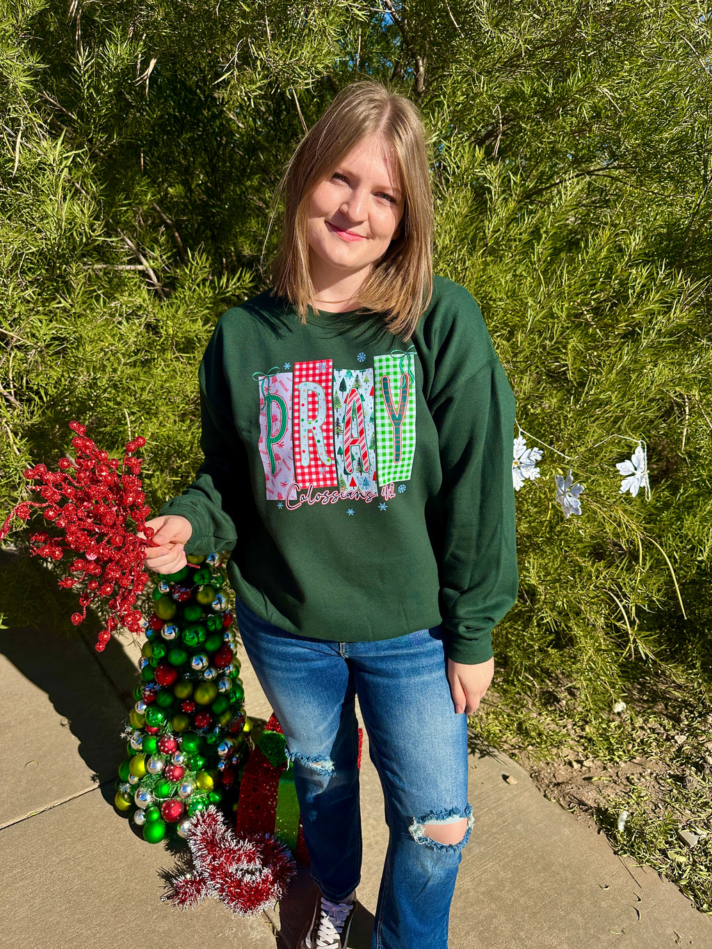 Joy, Grace, Pray, Believe Graphic Sweatshirts