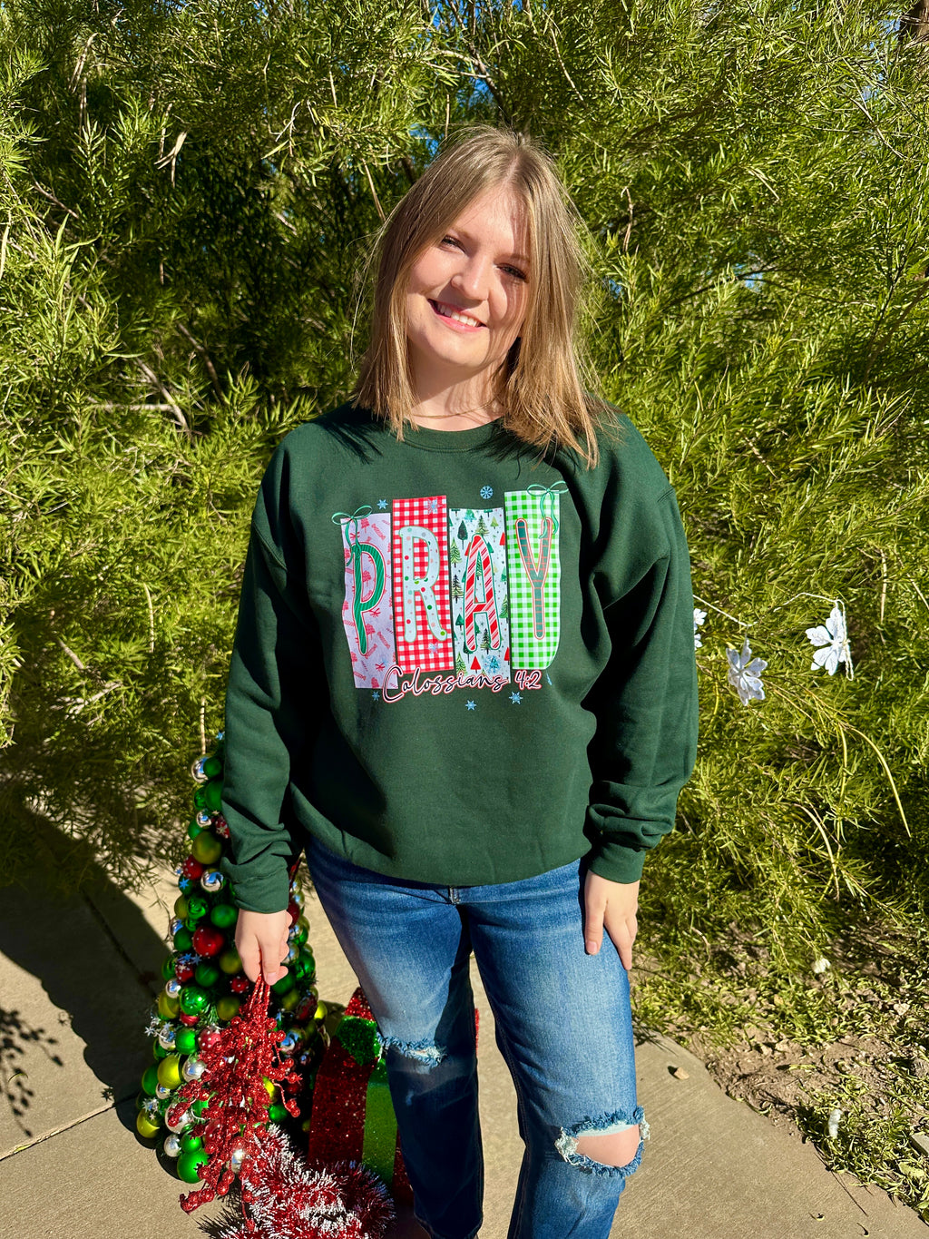 Joy, Grace, Pray, Believe Graphic Sweatshirts