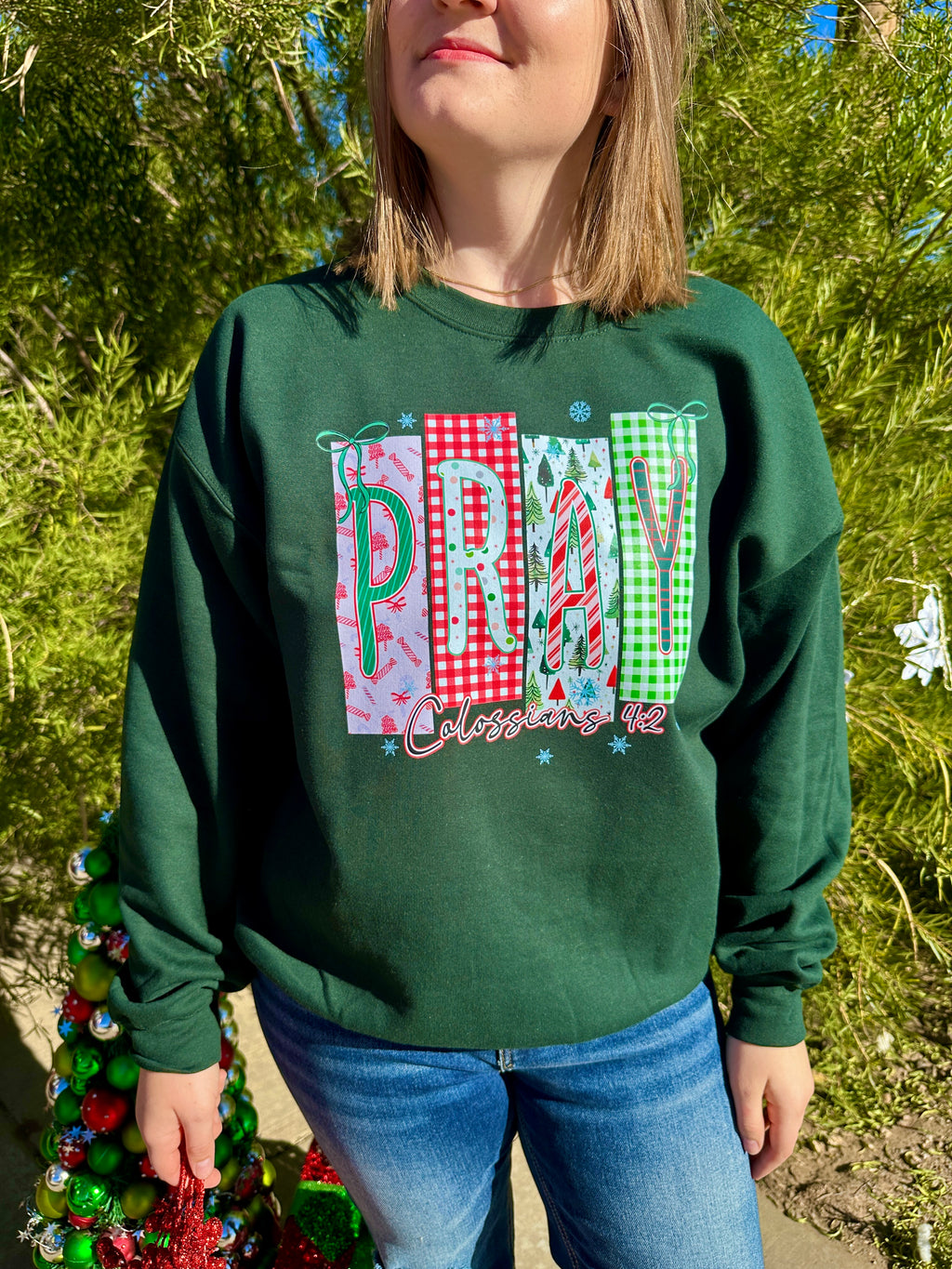 Joy, Grace, Pray, Believe Graphic Sweatshirts