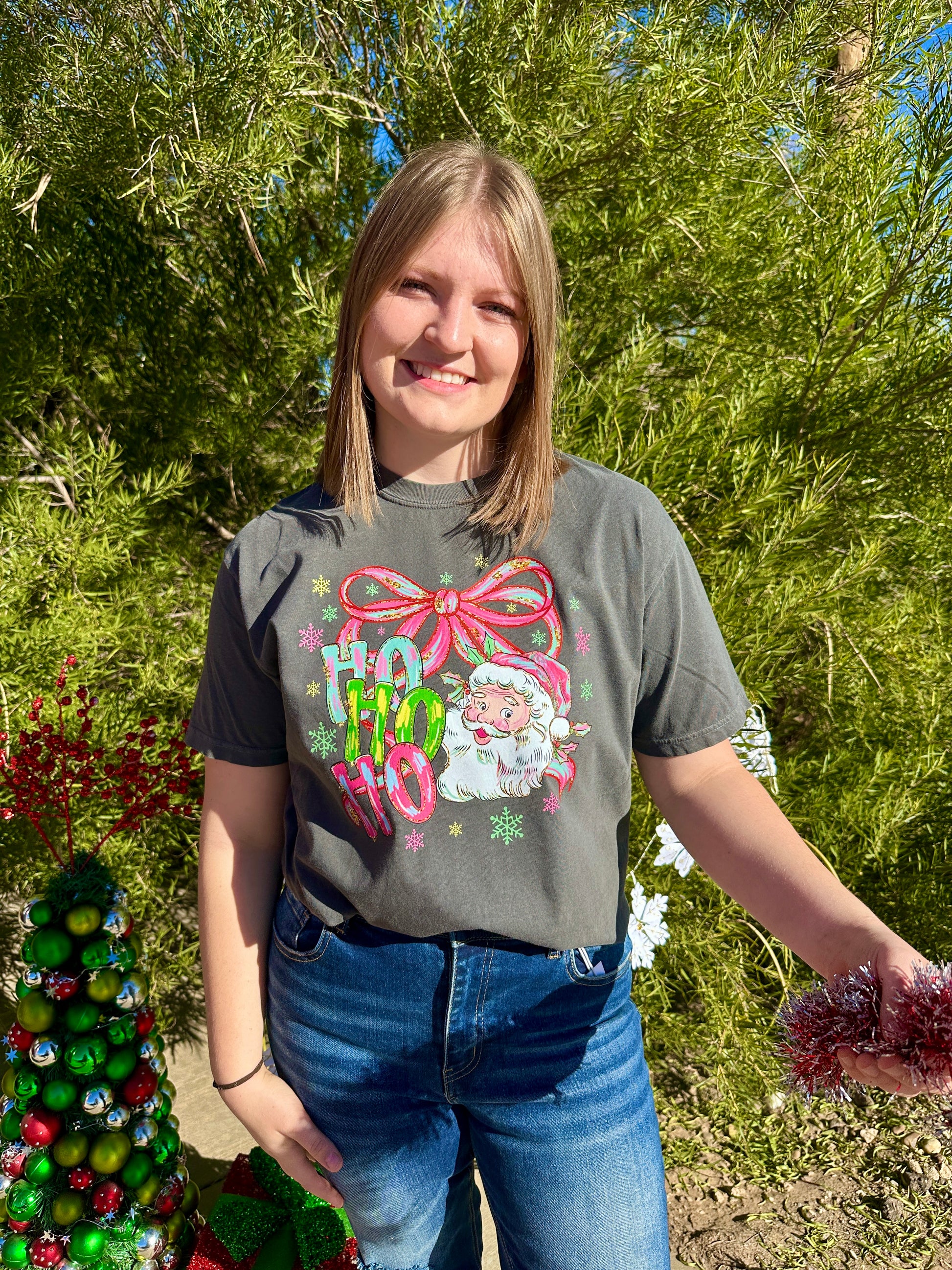 Ho Ho Ho Santa Christmas Graphic T-Shirt