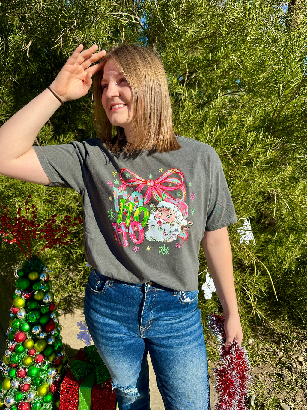 Ho Ho Ho Santa Christmas Graphic T-Shirt