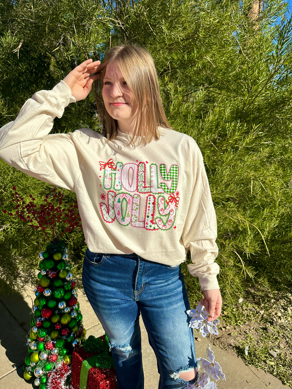 Croquette Holly Jolly Graphic T-Shirt