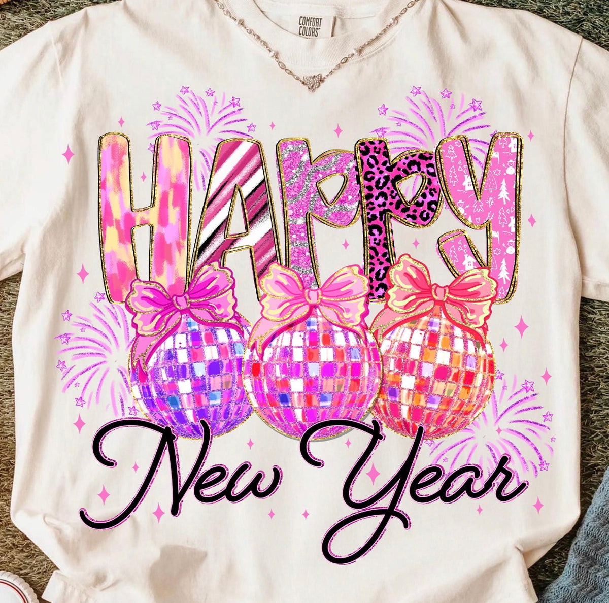 Pink Celebration Happy New Year’s T-Shirt