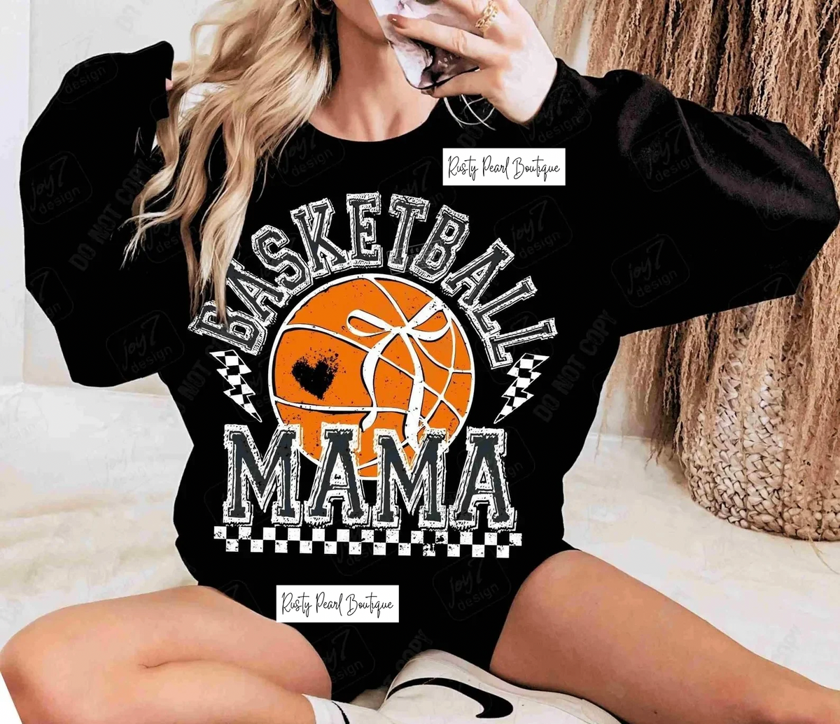 Take It To The Hoop Basketball Cluster Graphic Sweatshirt