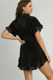 Born Iconic Black Satin Dress