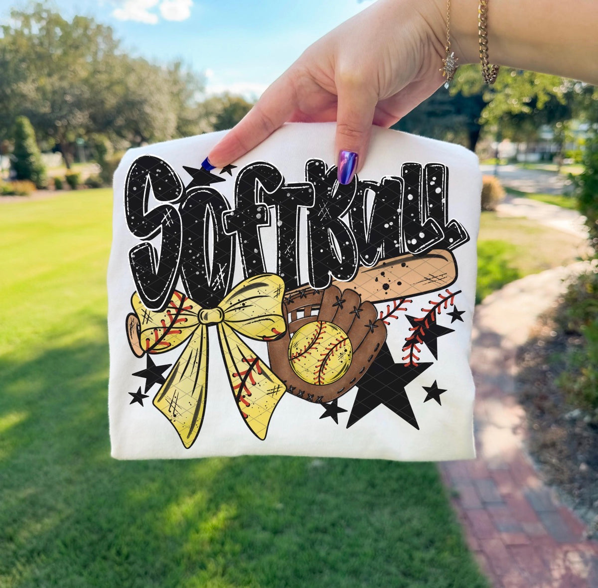 Preppy Softball Graphic T-Shirt