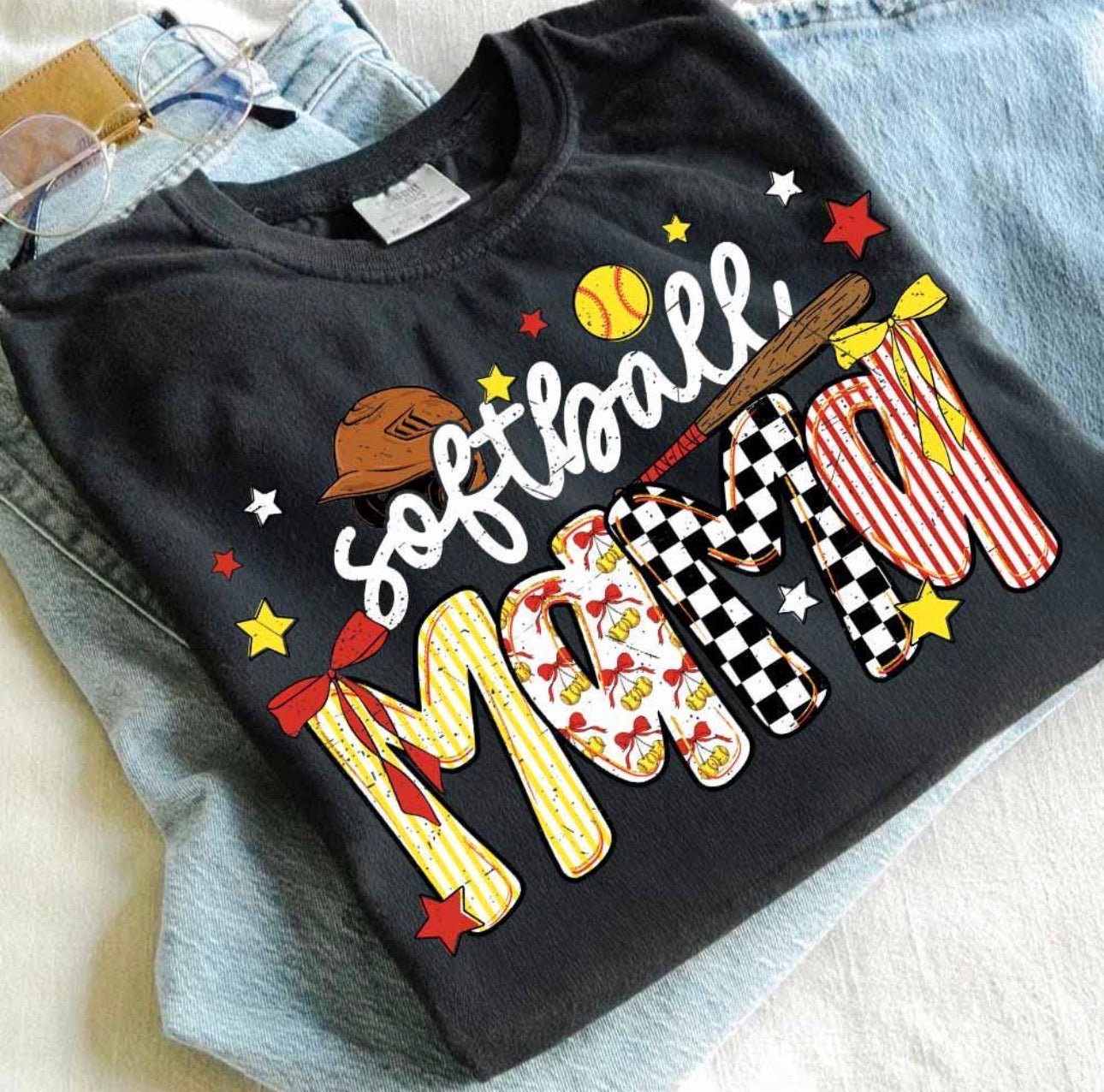 Softball Mama Graphic T-Shirt