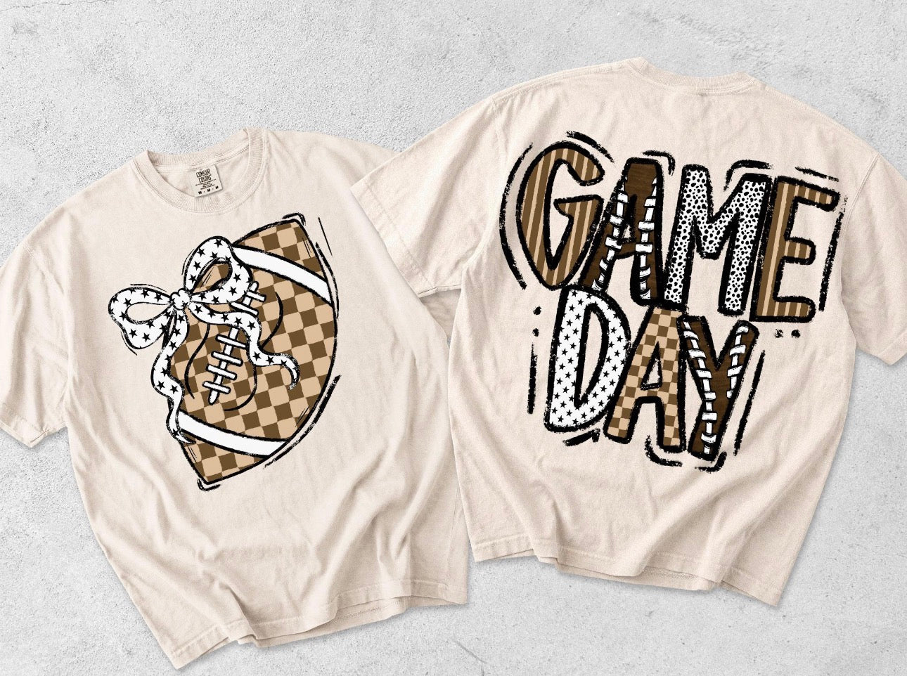 Front & Back Football Game Day Graphic T-Shirt