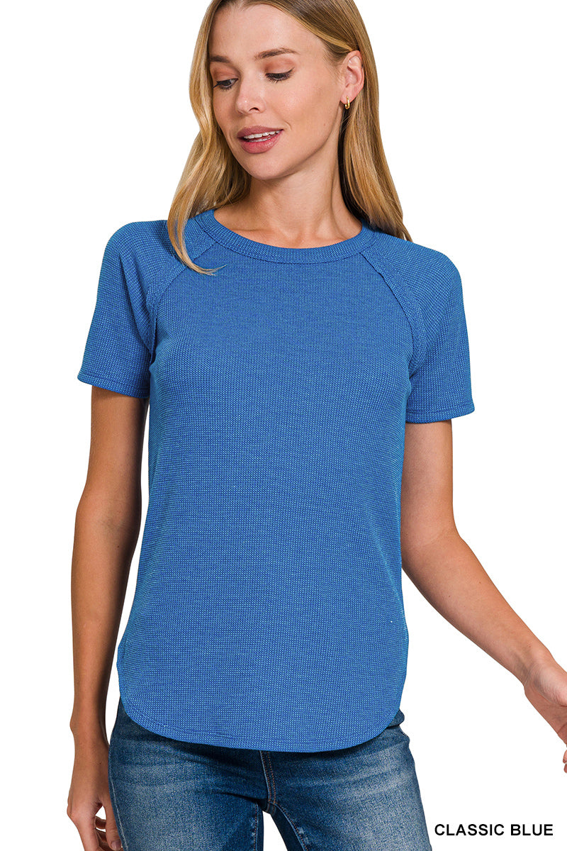 Baby Waffle Short Sleeve Top - Multiple Colors!