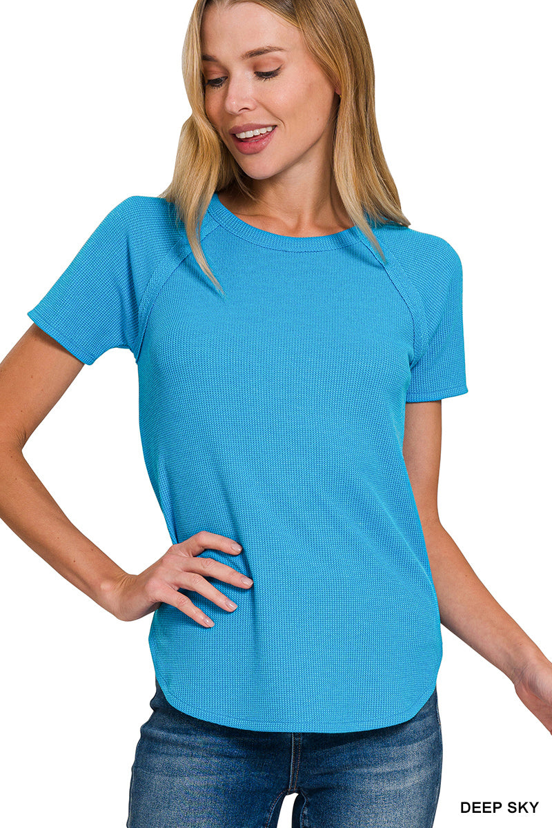 Baby Waffle Short Sleeve Top - Multiple Colors!