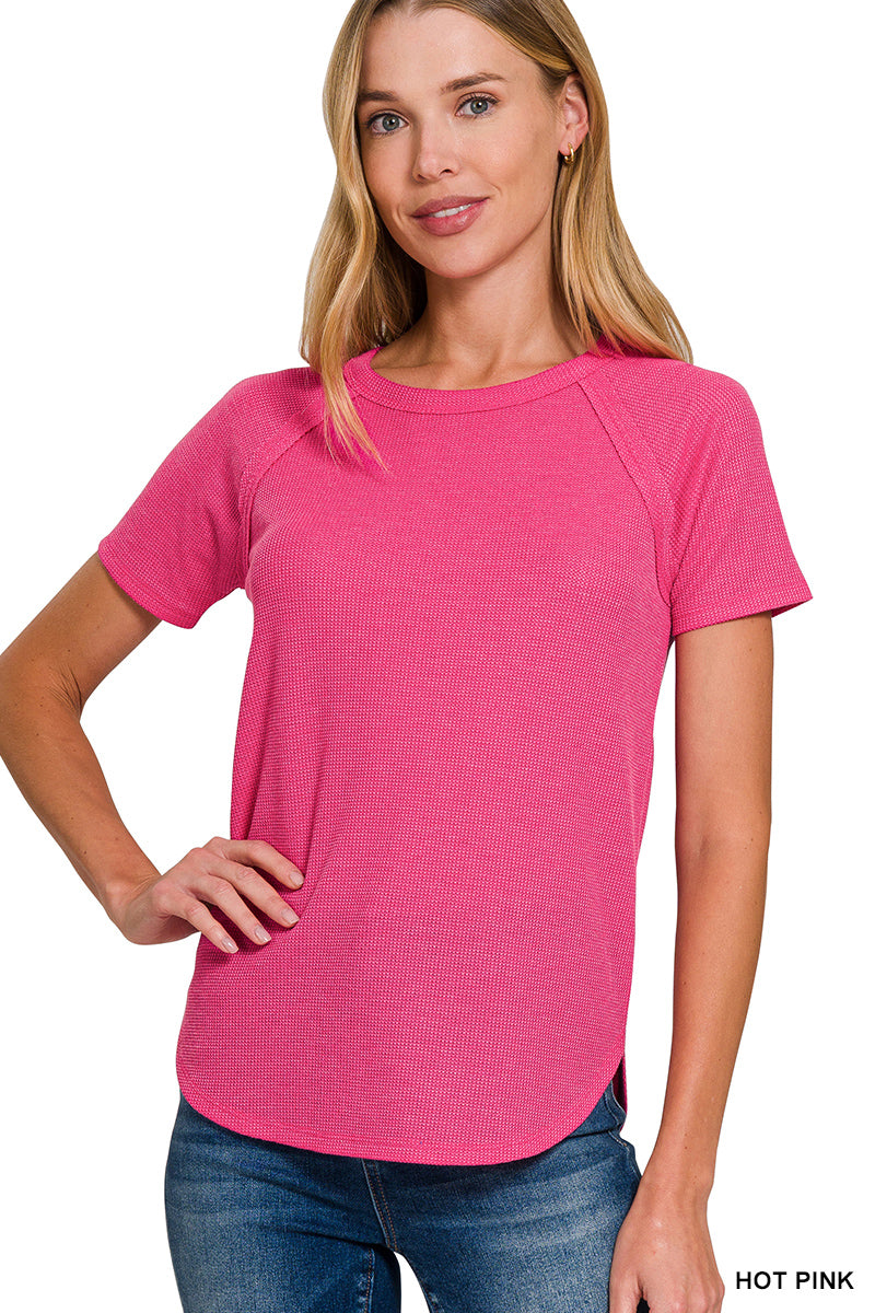 Baby Waffle Short Sleeve Top - Multiple Colors!