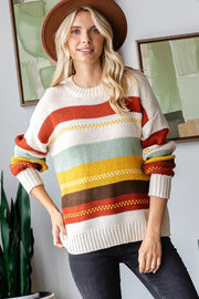 Destiny Fall Striped Sweater