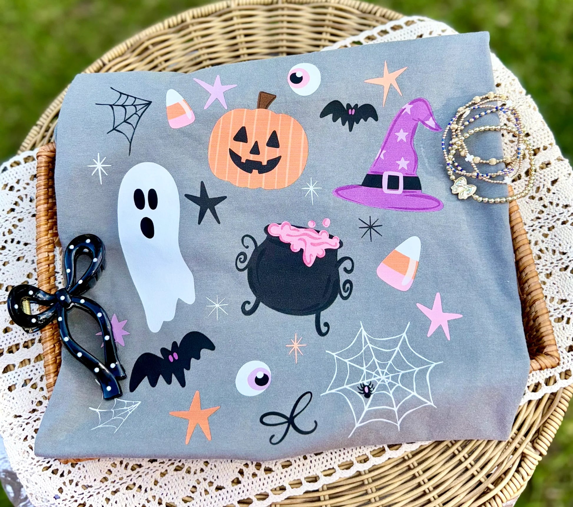 Halloween Collage Graphic T-Shirt