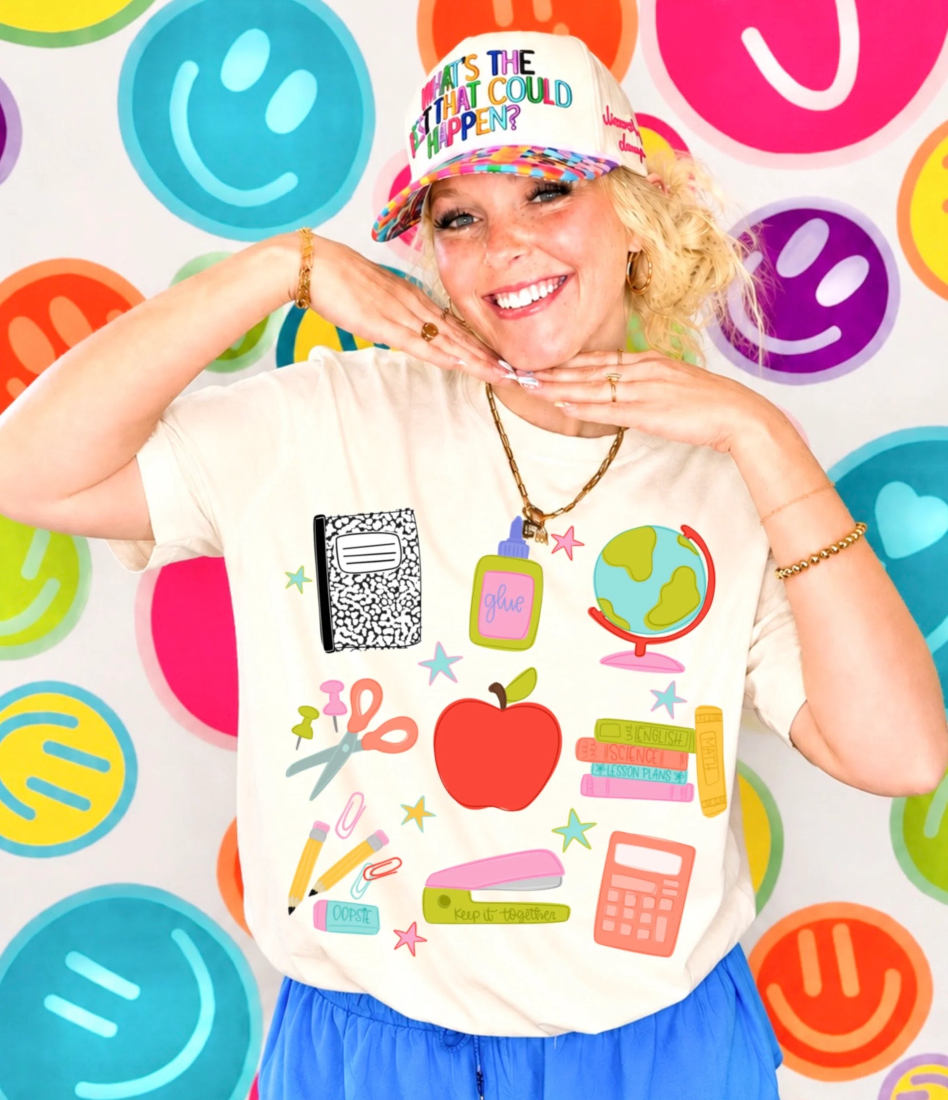 Teacher Collage Graphic T-Shirt