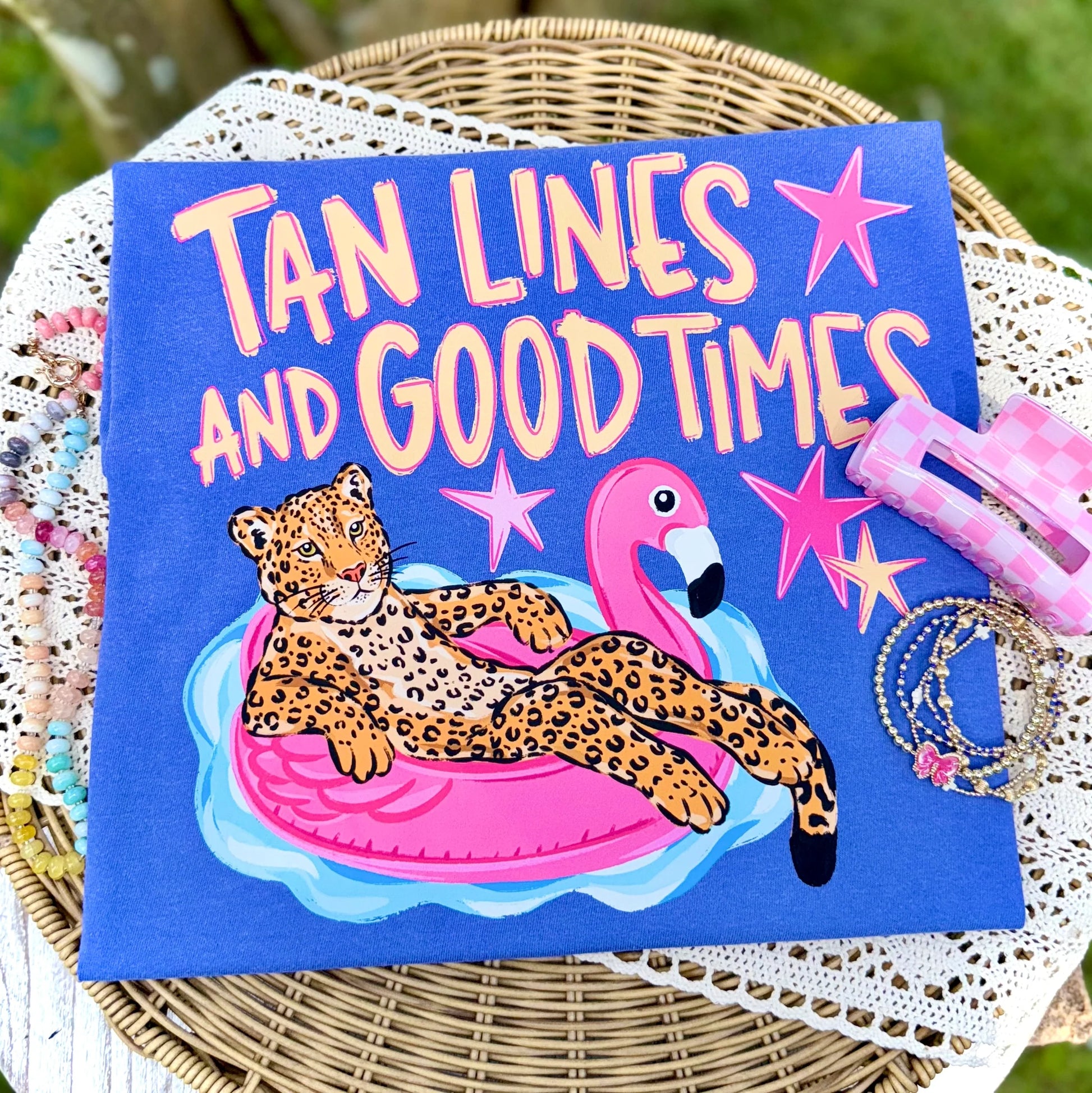 Tan Lines & Good Times Leopard Graphic T-Shirt