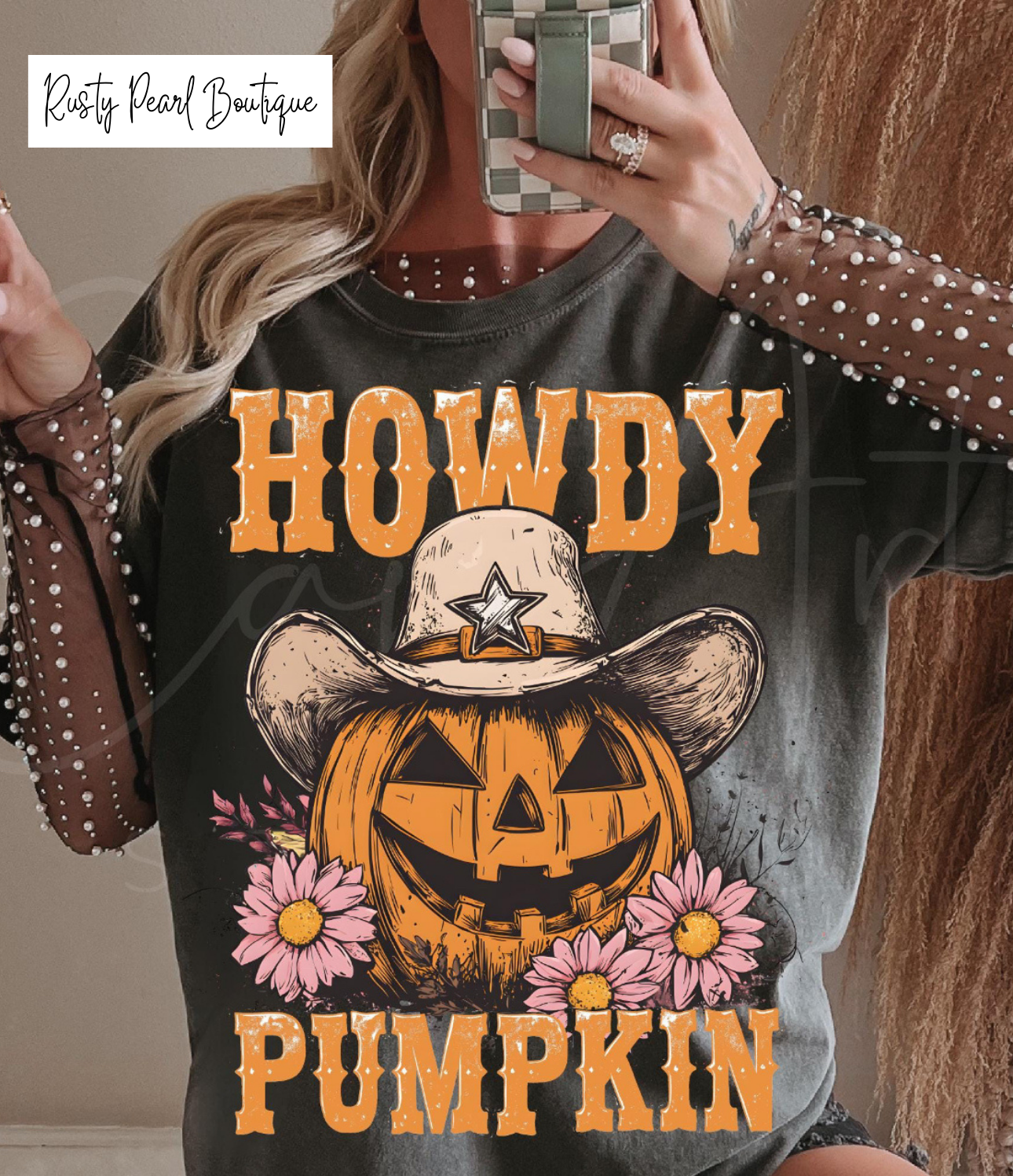 Howdy Pumpkin Graphic T-Shirt