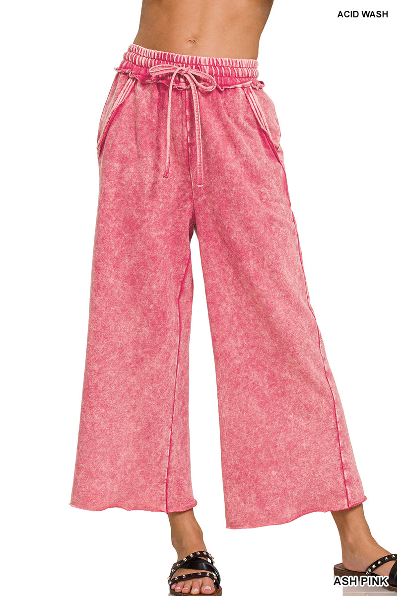 Terrie Washed Palazzo Pant - 3 Colors!