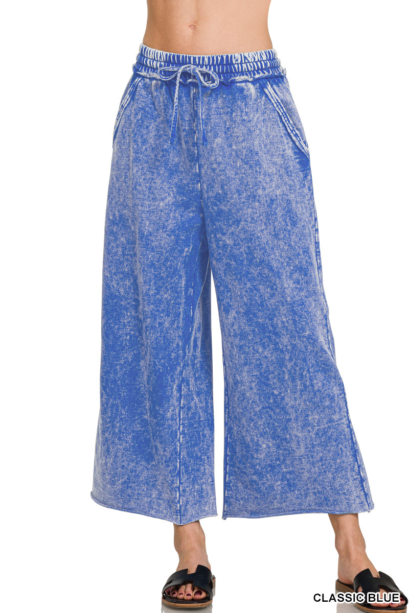 Terrie Washed Palazzo Pant - 3 Colors!