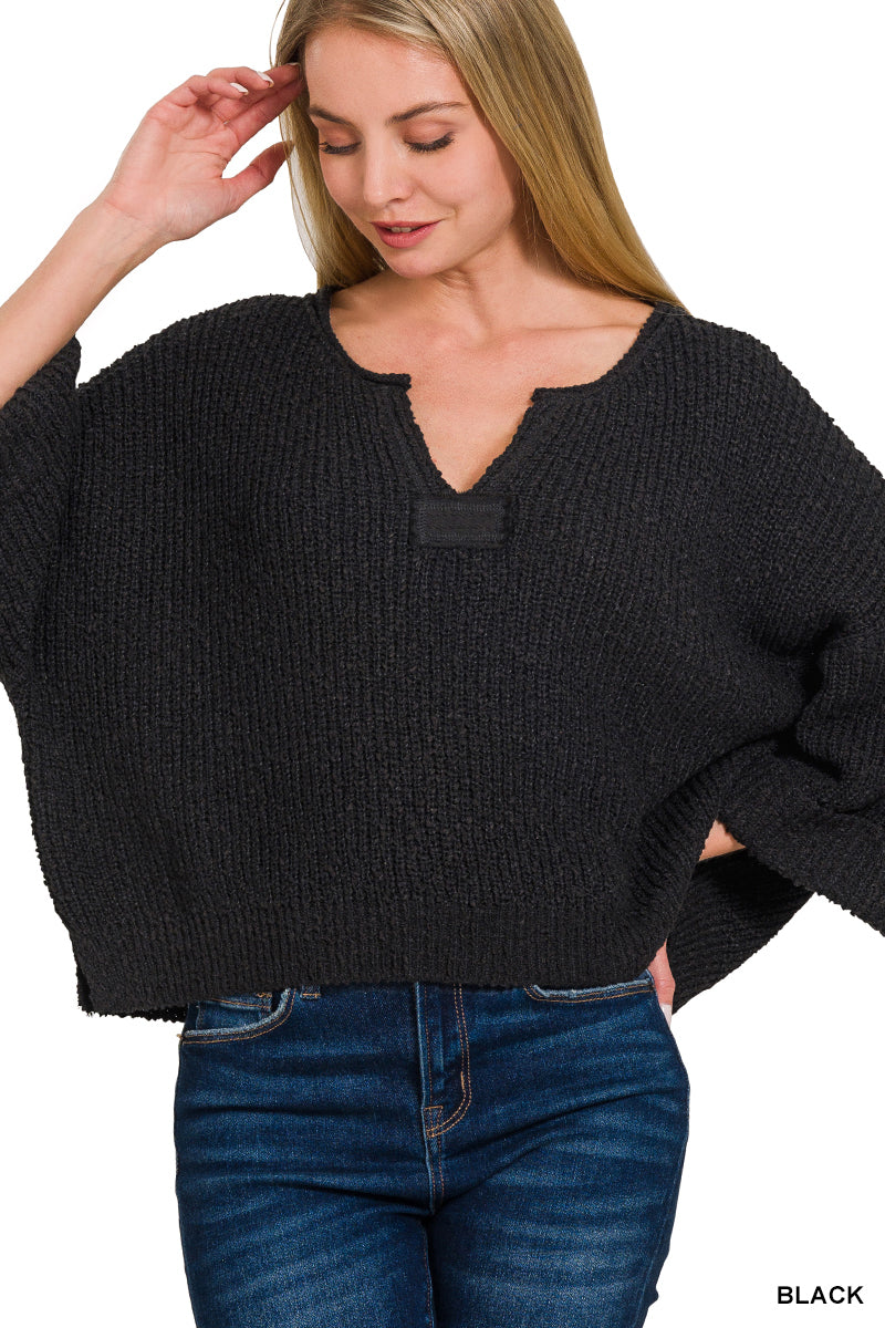 The Harper Split-Neck Pullover - Multiple Colors!