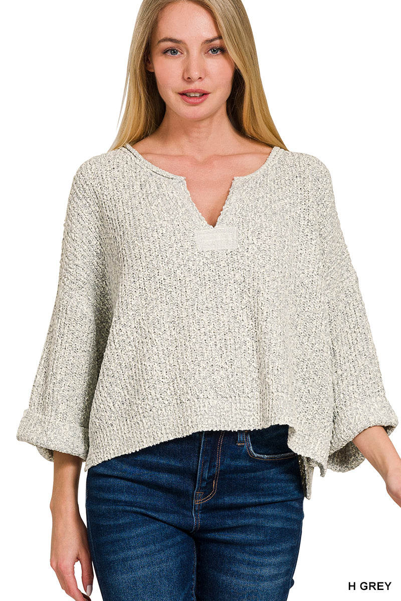 The Harper Split-Neck Pullover - Multiple Colors!