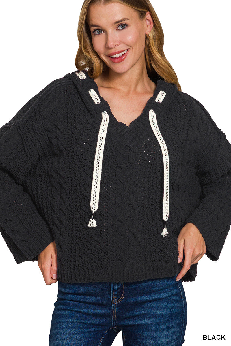 The Rowan Hooded Cable Knit