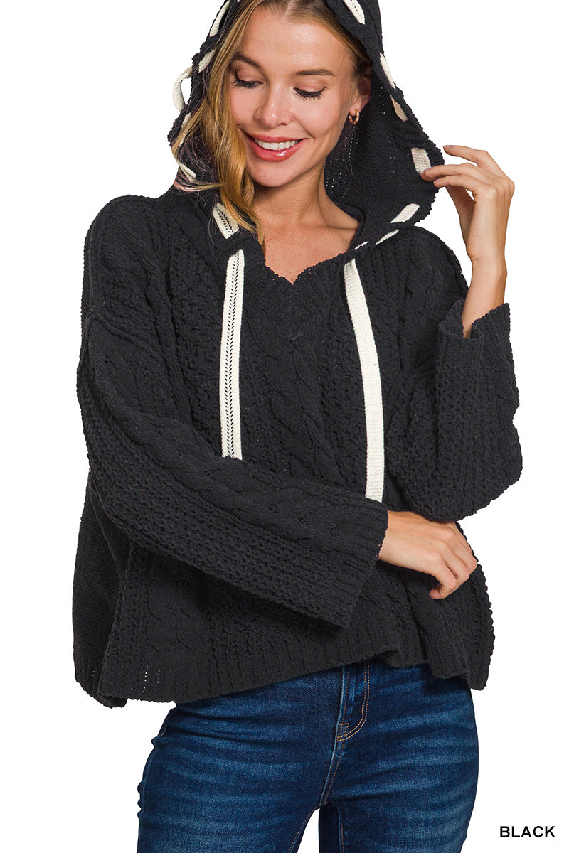 The Rowan Hooded Cable Knit