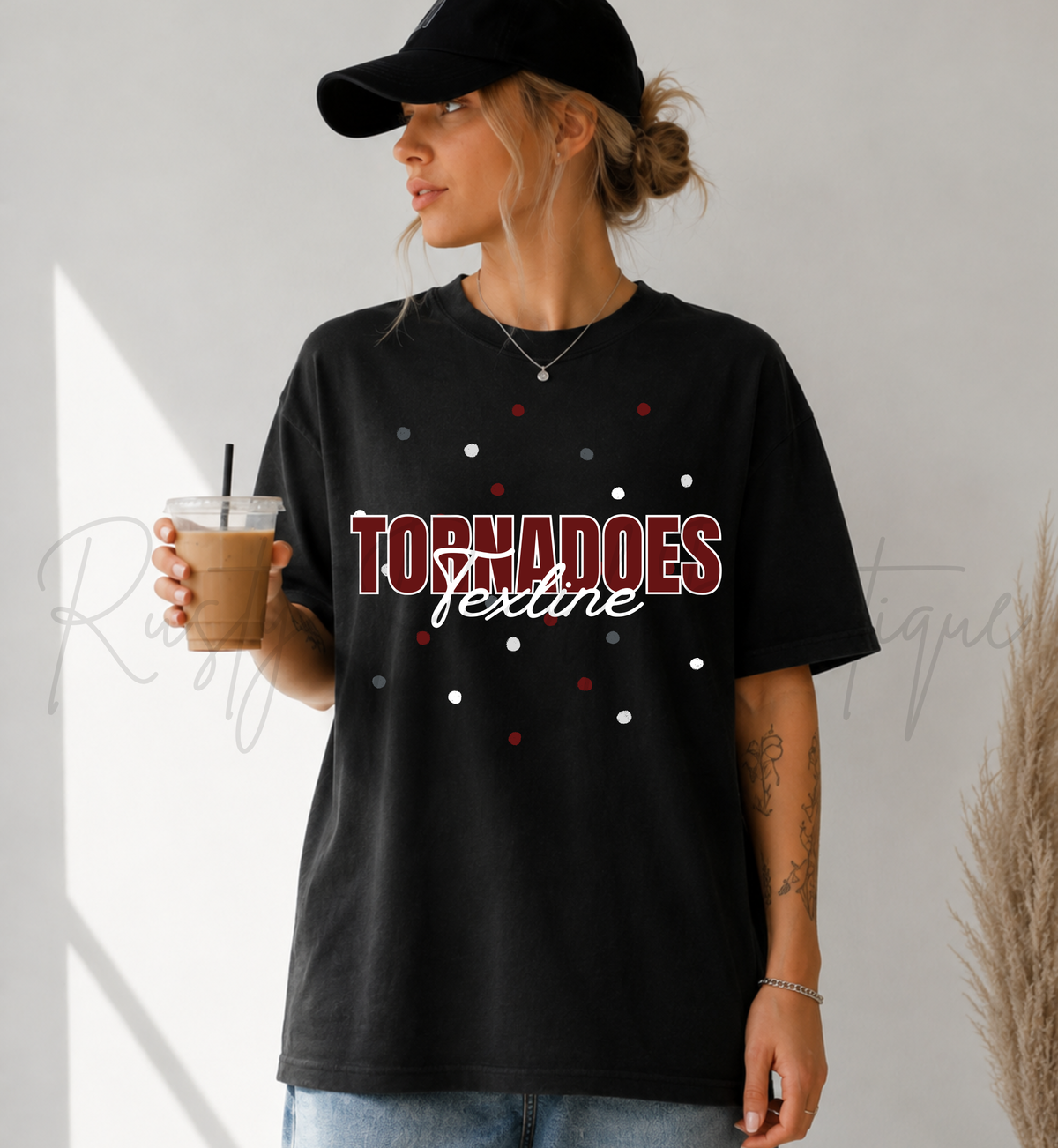 Texline Tornadoes Polka Dot Graphic T-Shirt