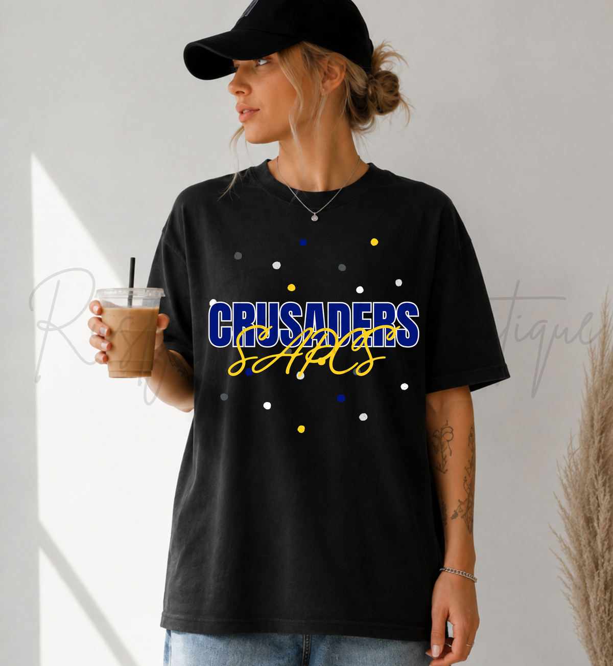 SAPCS Crusaders Polka Dot Graphic T-Shirt