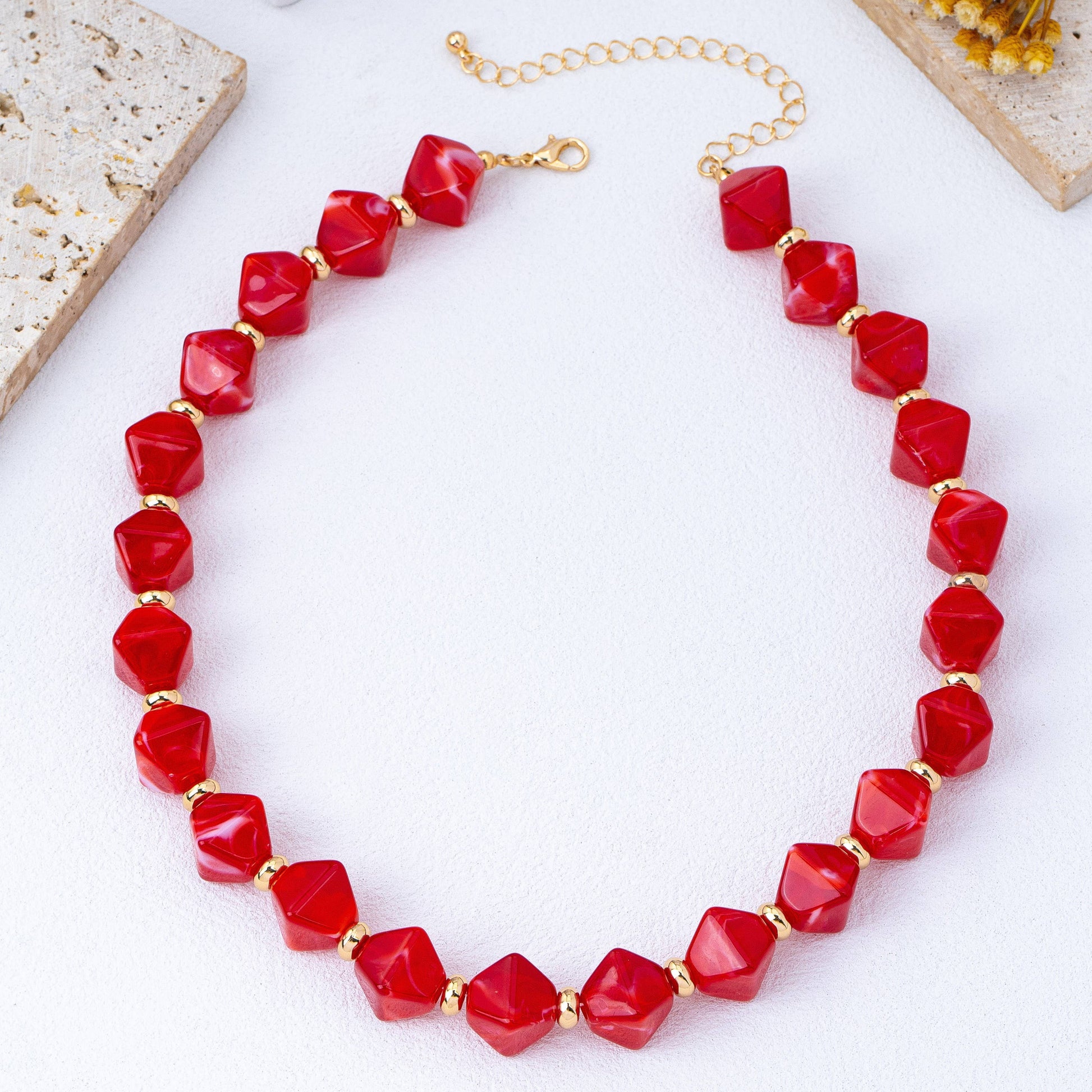 Faceted Resin Briolette Necklaces